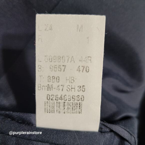 Vtg Lauren Ralph Lauren Wool Blazer 44 R Navy "Flaws" Preppy Academia 90's - Picture 7 of 13